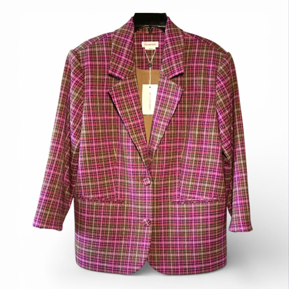 Lovers and Friends Heather Blazer – Pink Tweed –  Small - NWT